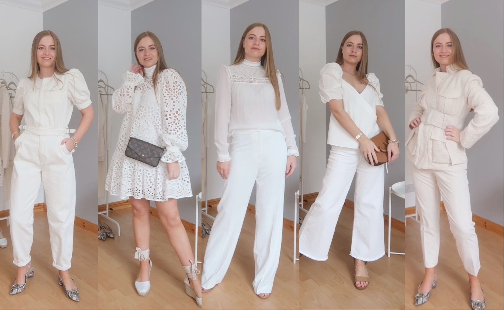 Designer all hot sale white outfits